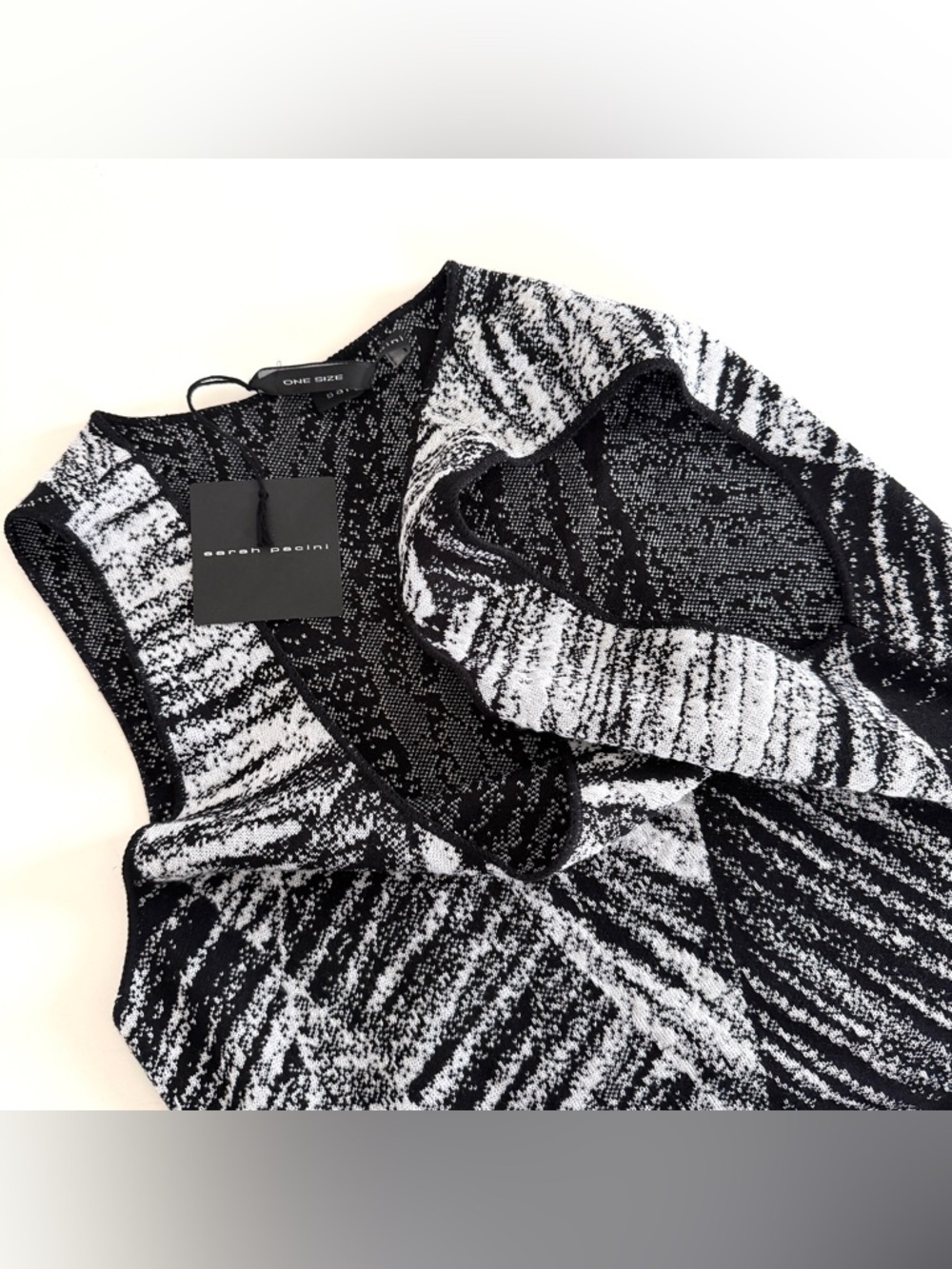 Sarah Pacini Bicolor Jacquard Knitted Maxi Dress - Picture 7 of 11